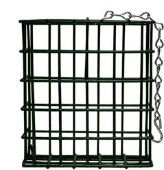 Heath Outdoor Products Single Hanging Suet Songbird Feeder, Fits All Suet Cakes Under 12-oz, Green