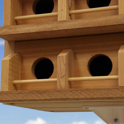 Show full view: Heath Outdoor Products Deluxe Wood Martin Songbird House, Cedar slide 6 of 8