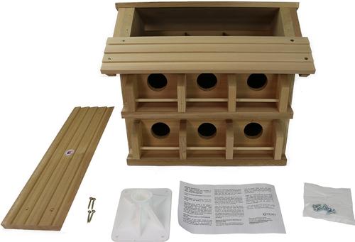 Show full view: Heath Outdoor Products Deluxe Wood Martin Songbird House, Cedar slide 7 of 8