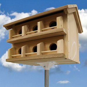 Heath Outdoor Products Deluxe Wood Martin Songbird House, Cedar