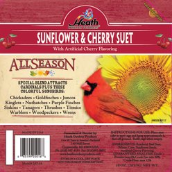 Heath Outdoor Products Sunflower & Cherry Suet Cake Songbird Food, 10-oz tray, case of 12 slide 2 of 4