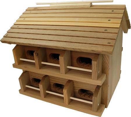 Show full view: Heath Outdoor Products Starling Resistant 12 Room Martin Songbird House, Cedar slide 4 of 6