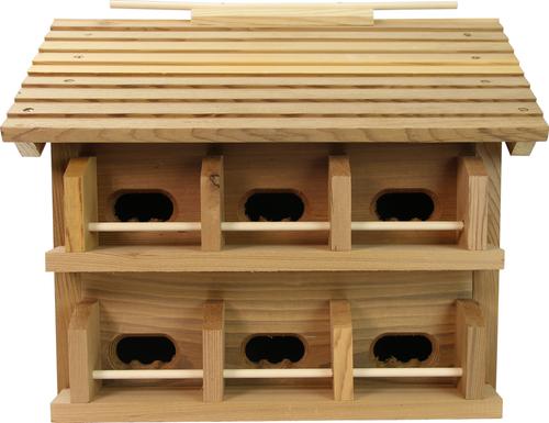 Show full view: Heath Outdoor Products Starling Resistant 12 Room Martin Songbird House, Cedar slide 3 of 6