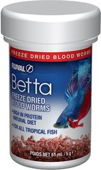 Fluval Betta Freeze-Dried Bloodworms Fish Food, 0.18-oz