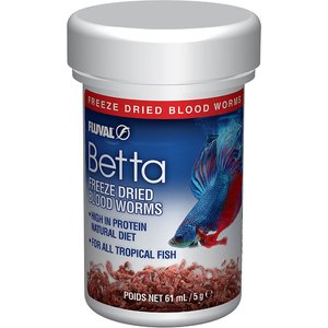 Fluval Betta Freeze-Dried Bloodworms Fish Food, 0.18-oz