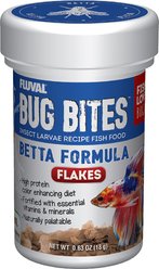 Fluval Bug Bites Color Enhancing Flakes Fish Food, 0.63-oz
