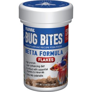 Fluval Bug Bites Color Enhancing Flakes Fish Food, 0.63-oz