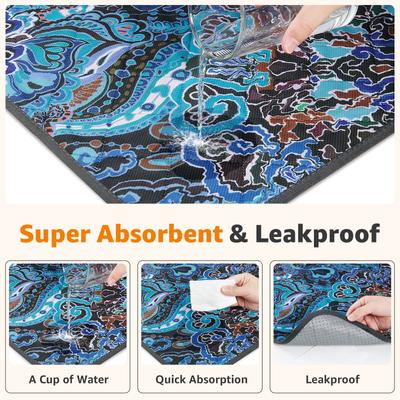 Show full view: LOOBANI Super Absorbent Reusable Washable Dog Pee Pads, Green, 48 x 48-in, 2 count slide 3 of 7