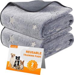 LOOBANI Star Pattern Washable Puppy & Dog Training Pee Pads, Grey, 2 count, 18 x 24-in slide 2 of 7