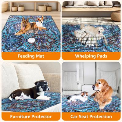 Show full view: LOOBANI Super Absorbent Reusable Washable Dog Pee Pads, Green, 48 x 48-in, 2 count slide 7 of 7