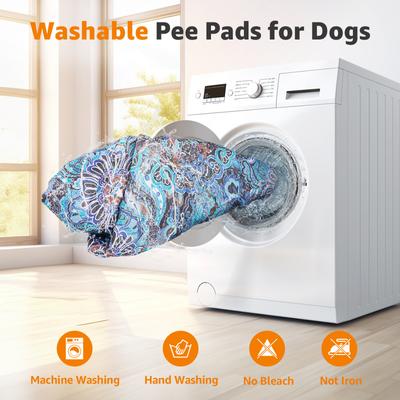 Show full view: LOOBANI Super Absorbent Reusable Washable Dog Pee Pads, Green, 48 x 48-in, 2 count slide 5 of 7