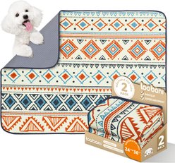 LOOBANI Super Absorbent Whelping Reusable Non-Slip Washable Puppy & Dog Training Pee Pads, Beige, 2 count, 24 x 36-in slide 1 of 8