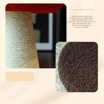 Show full view: Happy & Polly Mushroom Series Sisal Cat Scratcher Toy, Red, Large slide 8 of 10
