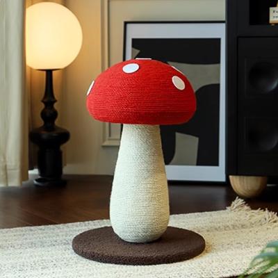 Show full view: Happy & Polly Mushroom Series Sisal Cat Scratcher Toy, Red, Large slide 4 of 10