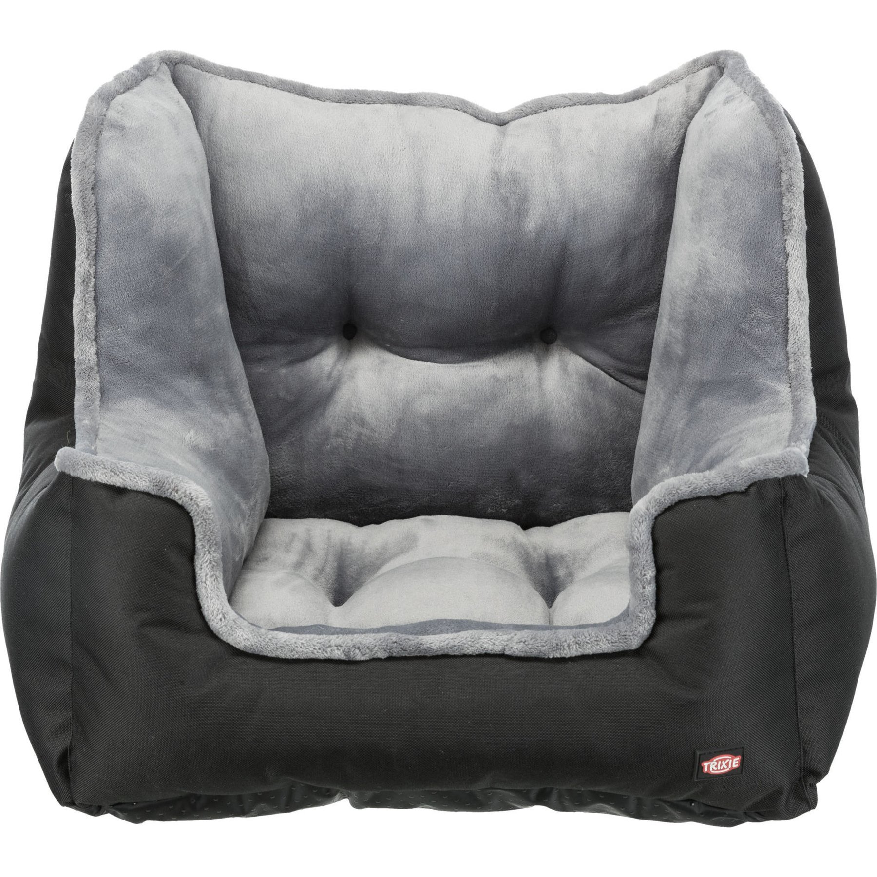 TRIXIE Dog Car Booster Seat, Black, 19.7 x 19.7 x 15.7-in