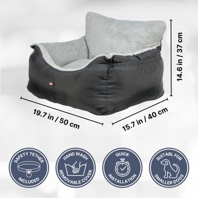 Show full view: TRIXIE Dog Car Booster Seat, Black, 15.7 x 19.7 x 14.6-in slide 4 of 8