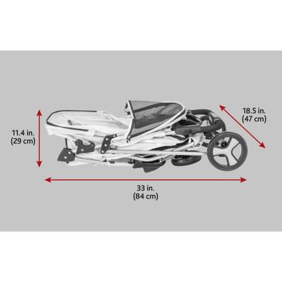 Show full view: TRIXIE Foldable Cat & Dog Stroller, Gray slide 4 of 10