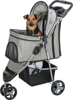 Show full view: TRIXIE Foldable Cat & Dog Stroller, Gray slide 5 of 10
