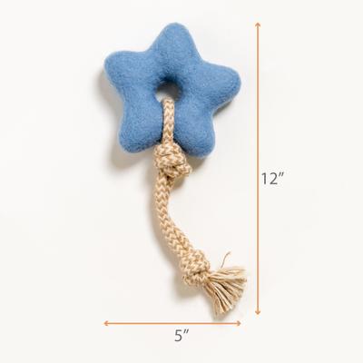 Show full view: Awoo Comet's Tail Ropes Tug Dog Toy, Blue slide 2 of 6