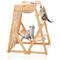 Show in main carousel: NonoPets Indoor Cat Climbing Frame with Hammock Straching Post Climbing Web & Danging Sisal Ball, Beige, 27.56 x 20.28 x33.46-in slide 1 of 6