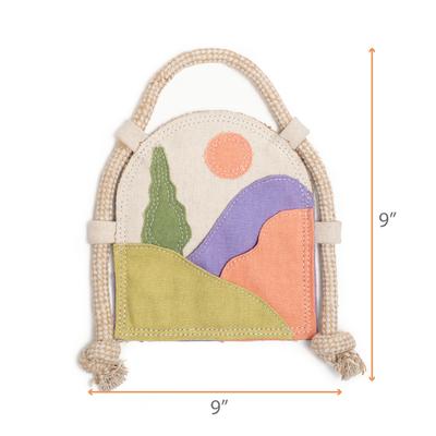 Show full view: Awoo Scenic Stasher Organic Cotton Plastic-Free Treat Puzzle Dog Toy, Multicolor slide 3 of 6