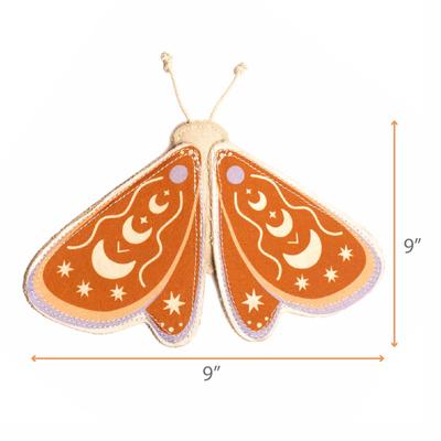 Show full view: Awoo Luna Moth Flying Disc Dog Toy, Brown slide 3 of 6