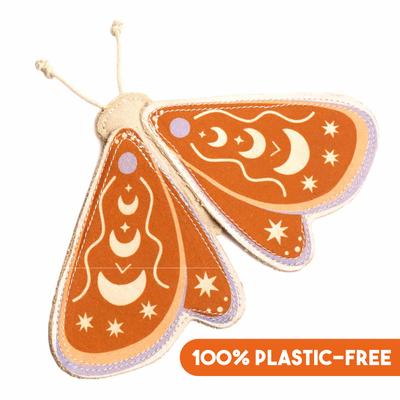 Show full view: Awoo Luna Moth Flying Disc Dog Toy, Brown slide 4 of 6