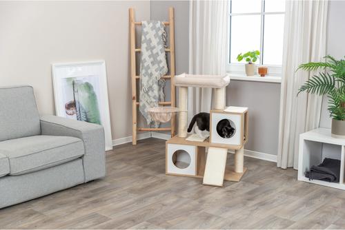 Show full view: TRIXIE Addison 35.5-in Wooden Cat Tree & Condo with Sisal Scratching Post, Beige slide 7 of 7