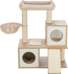 TRIXIE Addison 35.5-in Wooden Cat Tree & Condo with Sisal Scratching Post, Beige