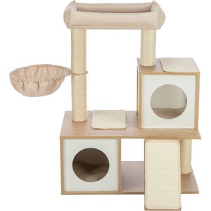 TRIXIE Addison 35.5-in Wooden Cat Tree & Condo with Sisal Scratching Post, Beige
