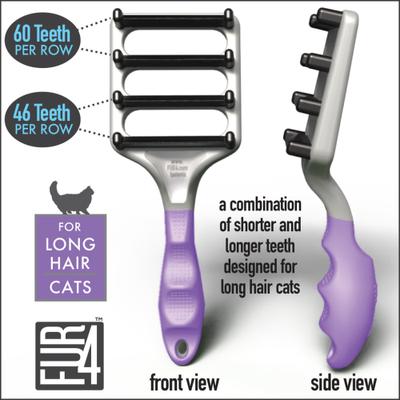 Show full view: FUR4 Long Hair Cat Deshedding Tool, Purple slide 8 of 10