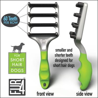 Show full view: FUR4 Short Hair Dog Deshedding Tool, Green slide 9 of 11
