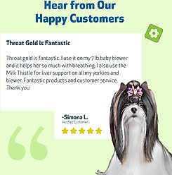 Pet Wellbeing Throat Gold Bacon Flavored Liquid Respiratory Supplement for Dogs & Cats, 2-oz bottle, Green slide 2 of 8