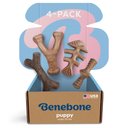 Benebone Multipack Puppy Bacon Flavor Dog Chew Toy, Brown, Small, 4 count