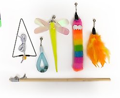 Kensie 6pc Cat Clasp Wand Toy Set, Yellow slide 2 of 2