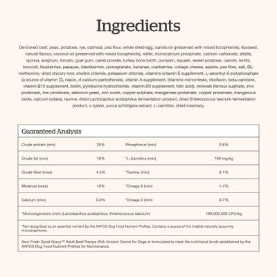 Show full view: Now Fresh Good Gravy Adult Chicken-Free Beef Recipe with Ancient Grains Dry Dog Food, 22-lb bag slide 10 of 11