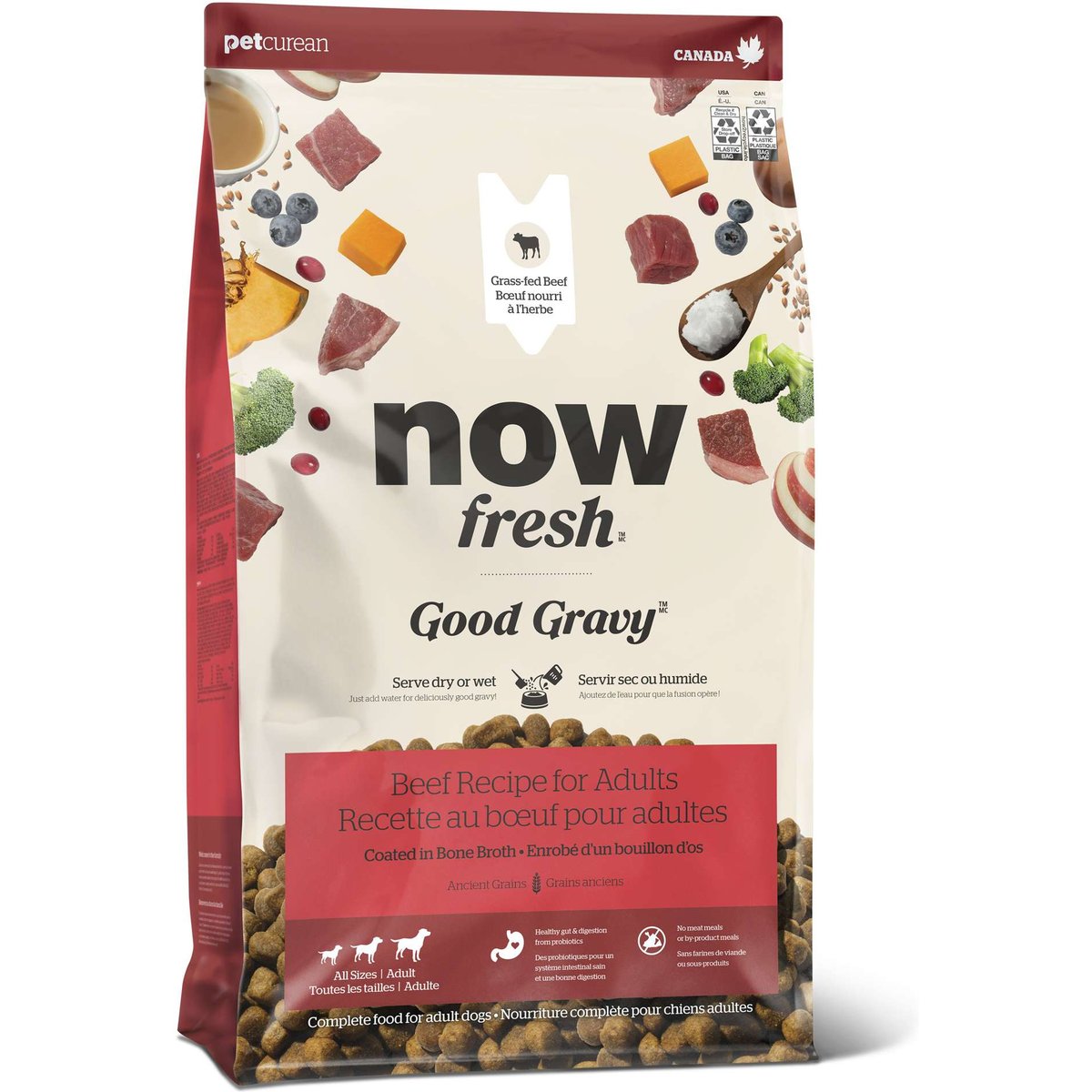Now Fresh Good Gravy Adult Chicken-Free Beef Recipe with Ancient Grains Dry Dog Food, 22-lb bag