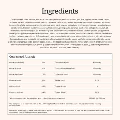 Show full view: Now Fresh Good Gravy Senior Chicken-Free Beef Recipe with Ancient Grains Dry Dog Food, 22-lb bag slide 10 of 11