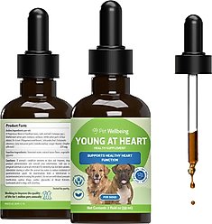 Pet Wellbeing Young at Heart Bacon Flavored Liquid Heart Supplement for Dogs & Cats, 2-fl oz bottle slide 1 of 8
