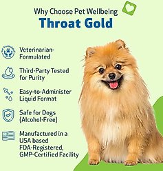 Pet Wellbeing Throat Gold Bacon Flavored Liquid Respiratory Supplement for Dogs, 4-oz bottle slide 2 of 8