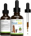 Pet Wellbeing Throat Gold Bacon Flavored Liquid Respiratory Supplement for Dogs & Cats, 2-oz bottle, Green