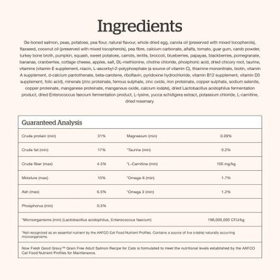 Show full view: Now Fresh Good Gravy Salmon Recipe Grain-Free Adult Dry Cat Food, 8-lb bag slide 10 of 11