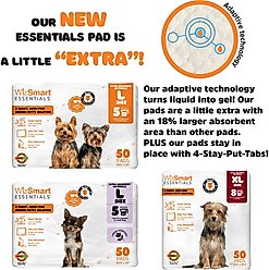 WizSmart Essentials Dog & Puppy Training Pads, Large: 23.5 x 22-in, 100 count slide 2 of 8
