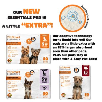 Show full view: WizSmart Essentials Dog & Puppy Training Pads, Large: 23.5 x 22-in, 100 count slide 8 of 8