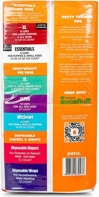 Show full view: WizSmart Essentials Dog & Puppy Training Pads, Large: 23.5 x 22-in, 100 count slide 4 of 8