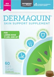 Nutramax Dermaquin Skin Support Vitamins Chew Supplement for Large Dogs, 60 count
