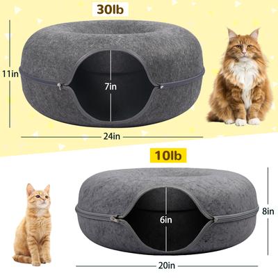 Show full view: Heeyoo Cat Cave Bed, Dark Grey, Large slide 2 of 8