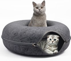 Heeyoo Cat Cave Bed, Dark Grey, Small