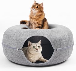 Heeyoo Cat Cave Bed, Light Grey, Large