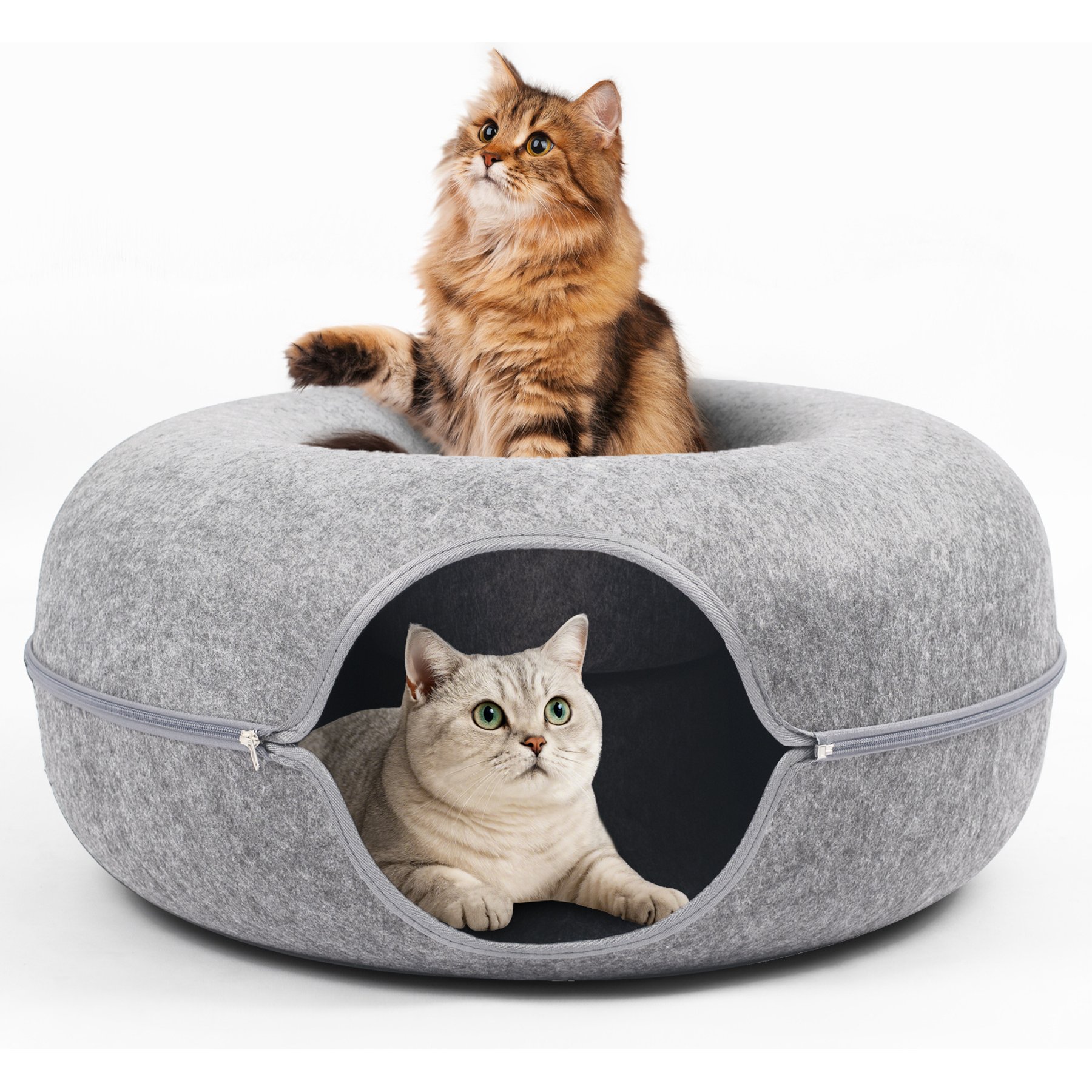 Heeyoo Cat Cave Bed, Light Grey, X-Large